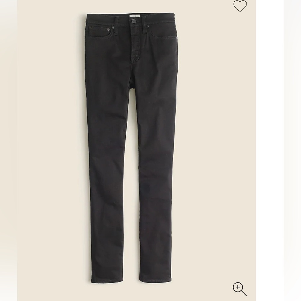 J crew new 9” toothpick jeans new black size 28 p petite